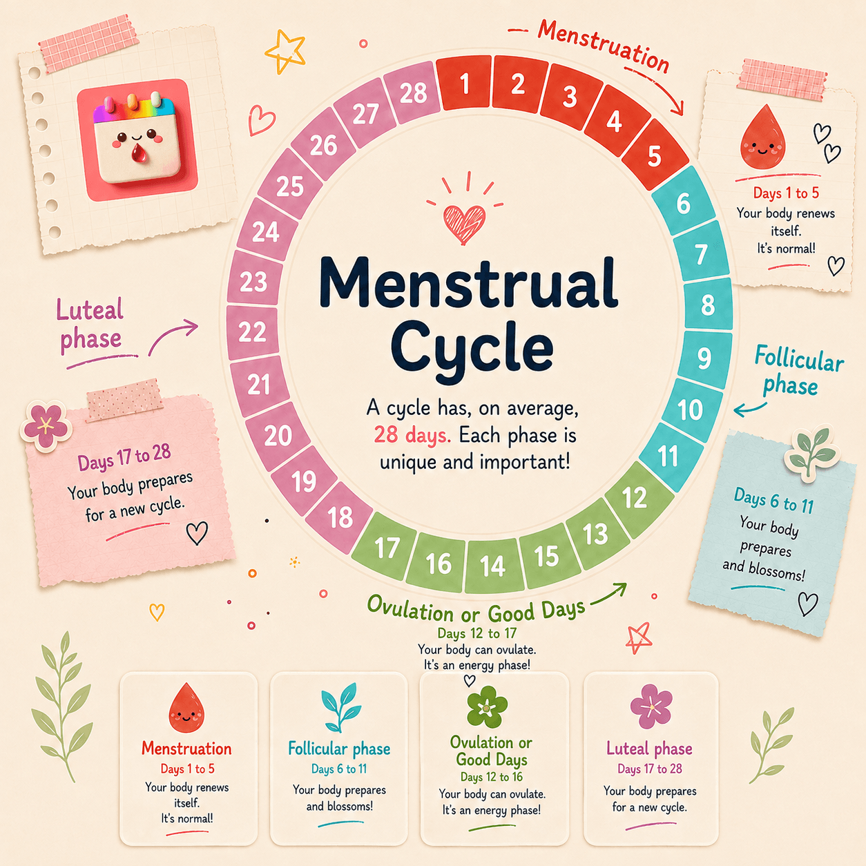 the menstrual cycle and its phases