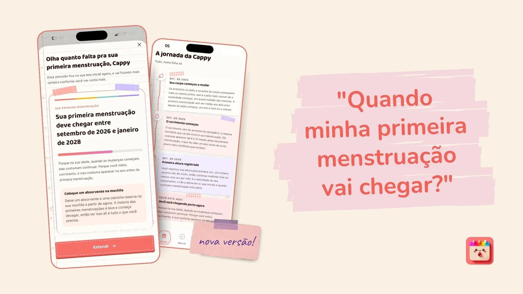 soso v2 pacote da primeira menstruação